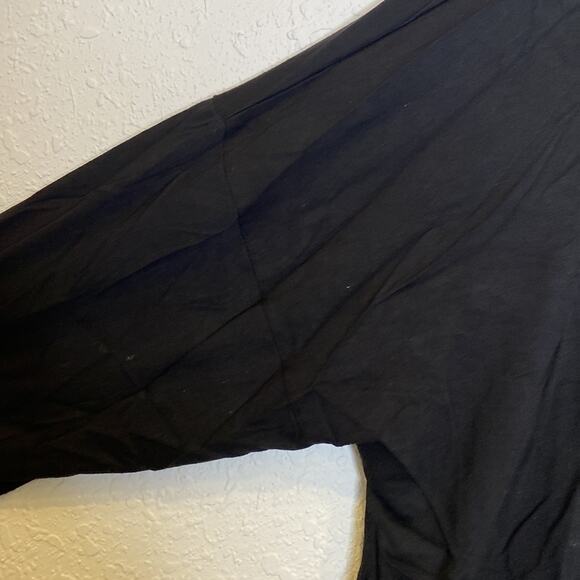 Chico’s Plaid Black & White Color Block Hem Tunic Top EUC Sz 16 Stretchy Rayon - Picture 3 of 13